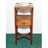 Georgian mahogany square washstand,