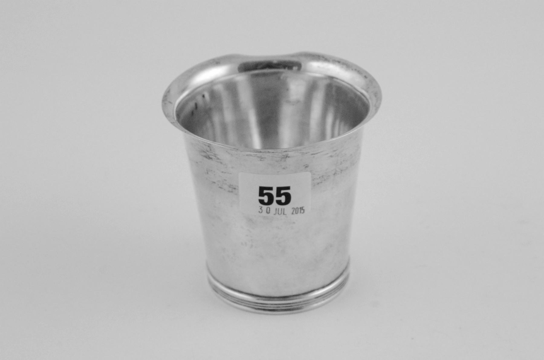 Silver beaker, tapering upon reeded foot, by Dixon & Sons, Sheffield, 1915, 5½ oz.