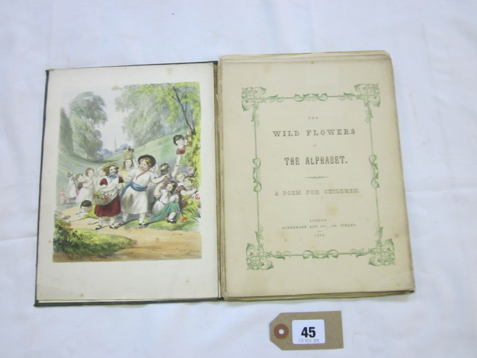 ACKERMANN & CO. (Pubs).  The Wild Flowers of the Alphabet, A Poem for Children. 8 hand col.