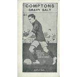COMPTON, Footballers, b/w, inc. Arsenal (2), G to VG, 7 + 1
