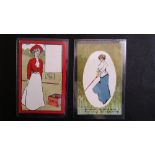 POSTCARDS, golf, glamour, mixed artists and publishers, pu (11), w.t.f. (1), a.m.r. (3), some with