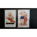 POSTCARDS, golf, comedy children by Mabel Lucie Attwell pub. by Valentines, pu (1), a.m.r. (1),