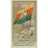 ALLEN & GINTER, Flags of All Nations, 1st (45) & 2nd (9), duplicates (5), corner knocks, FR to G,