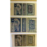 MATCHBOX LABELS, Bryant & May Scottish Bluebell selection, ARTB & gross labels, inc. Bell & Co.,