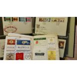 SELECTION, inc. cigarette packets (clipped front laid down in book); commemorative covers (130),