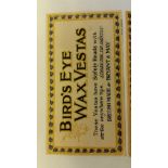 MATCHBOX LABELS, Bryant & May selection, Birds Eye Wax Vestas, ARTB, packet & gross labels,