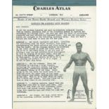 BODY BUILDING, Charles Atlas, selection, inc. Lessons 1--12, Feats of Strength, Hand Balancing,