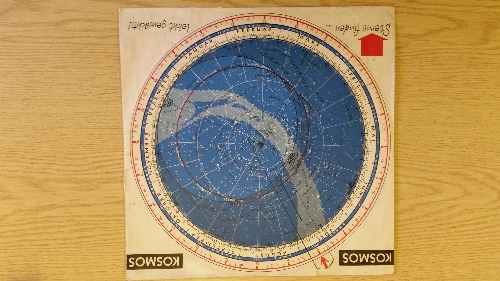 KOSMOS, Drehbare Kosmos-Sternkarte (Rotating Cosmos Star Map), with large circular chart of the