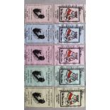 MATCHBOX LABELS, British Roy Hunt selection, box labels, post-WWII, mainly adverts, hinge-mounted