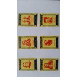 MATCHBOX LABELS, British UPEC selection, box labels, post-WWII, home issues, complete and part
