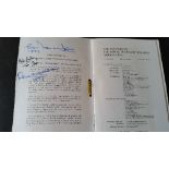 ENTERTAINMENT, signed programme by Eric Morecambe, for 1977 Royal Warrant Holders Banquet, signed to