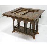 Moorish inlaid backgammon/games table