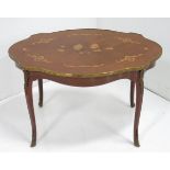 Bronze mounted inlaid side table