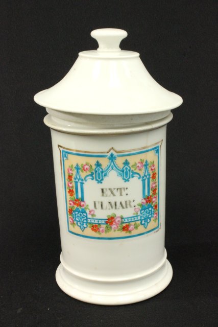 3 Continental Porcelain Apothecary Jars Largest approx. 11" H. From an estate on the Upper  West - Image 4 of 5