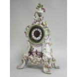 French porcelain clock Approx. 18 1/2" H x 10" W.