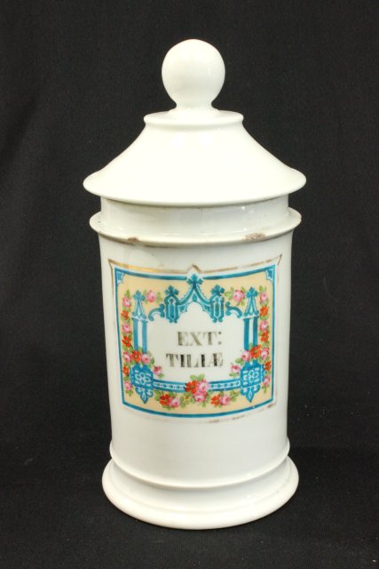 3 Continental Porcelain Apothecary Jars Largest approx. 11" H. From an estate on the Upper  West - Image 3 of 5