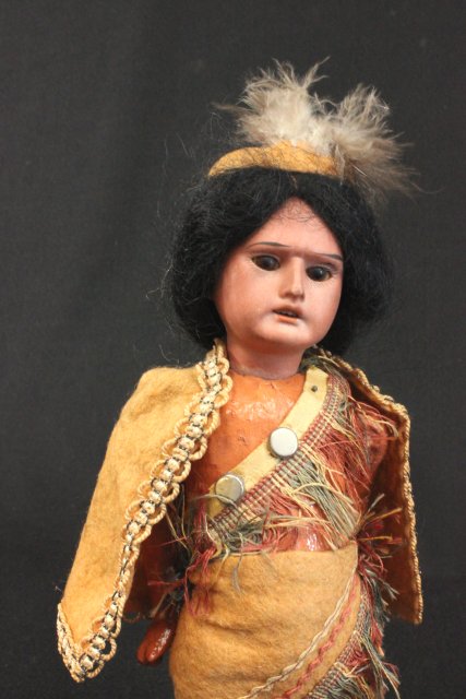 German Bisque Head Doll & 2 Smaller Dolls Stamped "JKC". Largest approx. 12" H. From a NYC - Image 8 of 8