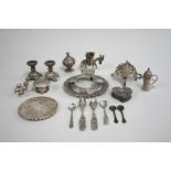 Miniature Middle Eastern Filigree Silver Various sizes. Approx. 21 pieces total. From a  Great Neck,