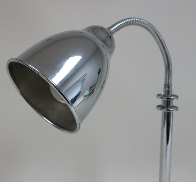 Chrome desk lamp Modern. Approx. 20" H. - Image 3 of 4