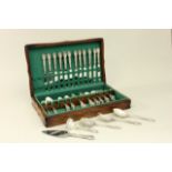 Gorham Sterling Silver Melrose Flatware Set Including 12 bullion spoons - 6 1/4", 12 forks - 6  1/