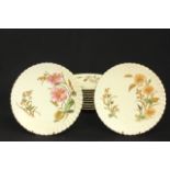 11 Floral Plates Sold by Theodore B. Starr, NY Approx. 9" D. From a NYC collector's 40 year