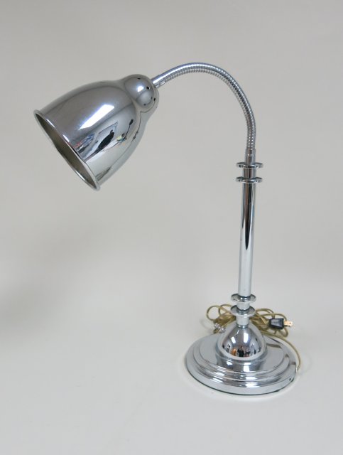 Chrome desk lamp Modern. Approx. 20" H.