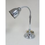 Chrome desk lamp Modern. Approx. 20" H.