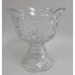 Cut crystal 2 piece punch bowl 13"H x 11 1/2"D From a NYC collector's 40 year compilation. good