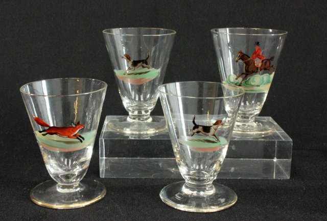 Lot of Drink Serviceware circa 1930 Including 6 dessert cups in sterling holders,  glass with gold - Image 8 of 10