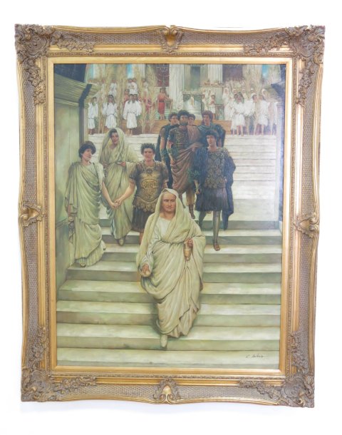 painting with heavily carved frame,artist signed painting with heavily carved frame,artist signed - Image 2 of 4