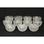 Lot of 11 Dorflinger Cut Crystal Bowls Approx. 3" H x 5" D. From a NYC collector's 40  year