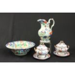 Lot of English Porcelain Including pair of 19th century covered tureens  with under plates & modern