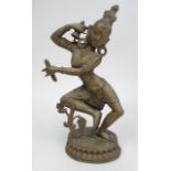 Indian bronze dancer 20th century. Approx. 15" H.