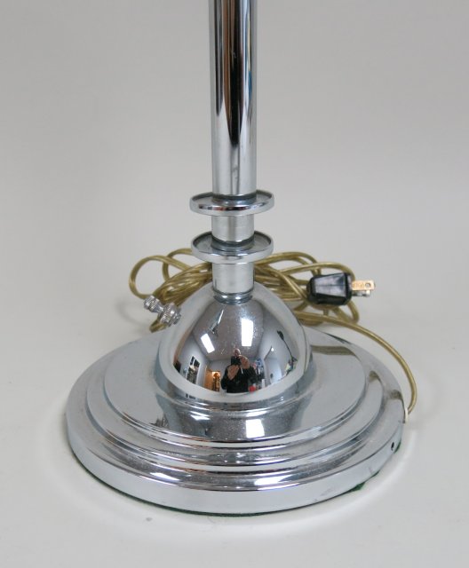 Chrome desk lamp Modern. Approx. 20" H. - Image 4 of 4