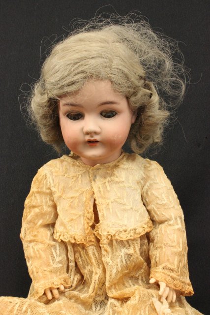 German Bisque Head Doll & 2 Smaller Dolls Stamped "JKC". Largest approx. 12" H. From a NYC - Image 3 of 8