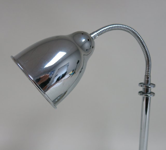 Chrome desk lamp Modern. Approx. 20" H. - Image 2 of 4