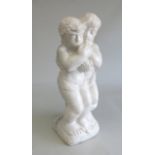 Eugene Gauss, Two Children Marble. Signed & dated 1977. Eugene Gauss,  American (1905-1988). Approx.