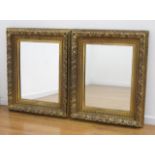 Pair Giltwood Mirrors 20th century. Approx. 34" x 28".