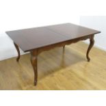 Country French Dining Table Cherrywood with string inlaid, center pull up  leaf.