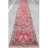 Hamadan Red Persian Runner Approx. 3' W x 20 1/2' L.