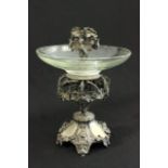 Silverplated Grape & Vine centerpiece Circa early 20th century. Approx. 16" H x 12" D.  Plating