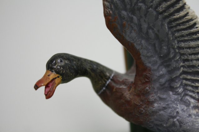 2 patinated bronze birds Rooster approx. 3 1/2" H. Mallard approx. 7 1/2"  H. - Image 5 of 10