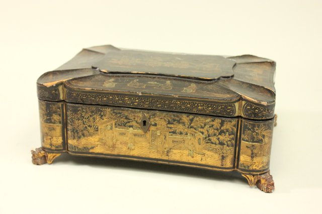 Chinese Export Lacquer Box Approx. 11 1/2" W.