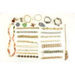 Set of Costume Jewelry Including Coro, Monet, Krementz, Silver, Art Deco,  Enamel & etc.