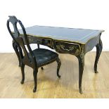 Karges Chinoiserie Bronze Mounted Desk & Chair With greenbaum Chinoiserie chair. Desk approx. 29"  H