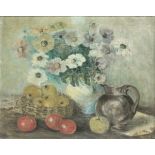 Hermann Haas, "Still Life of Flowers" Oil on canvas. Unframed. Signed lower right, H.  Haas. Hermann