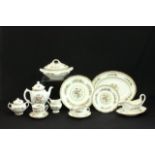 Coalport Dinnerware Set Service for 16 "Ming Rose". Including (16) 10 3/4" dinner plates,  (16) 8"