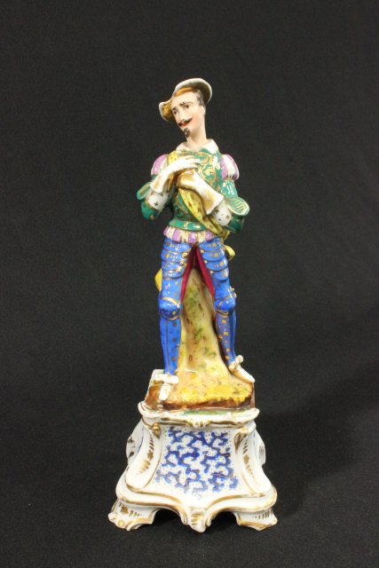 3 pieces of Paris Porcelain Including (1) pitcher approx. 10 1/2" H, (1)  gentleman approx. 11 1/ - Image 6 of 8