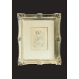 Gilt Framed Renoir Etching of Nude in Fields Approx. 8" H x 6" W unframed, 17 1/2" H x 14 1/2"  W