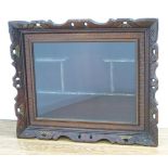 Mahogany Hanging Curio Approx. 26" H x 32 1/4" W.